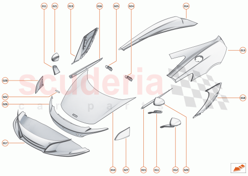 Part Diagram for McLaren 11A0275MP