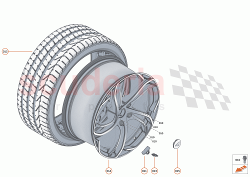 Part Diagram for McLaren 28BA007CP