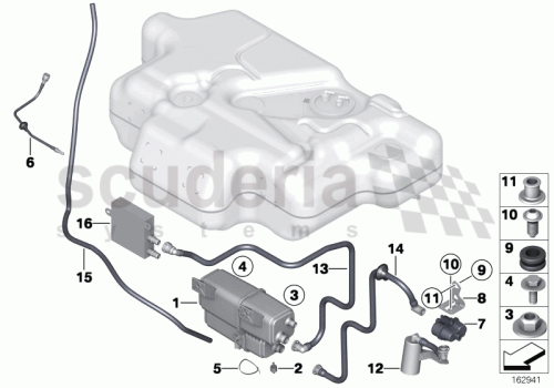 Part Diagram for Rolls Royce 16 13 7186231