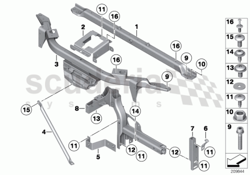 Part Diagram for Rolls Royce 51 64 7198879
