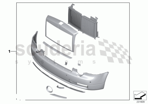 Part Diagram for Rolls Royce 51 11 2184497