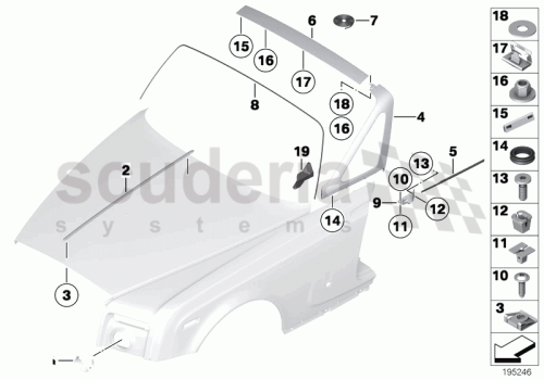 Part Diagram for Rolls Royce 51 13 7202909