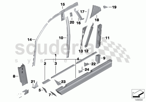 Part Diagram for Rolls Royce 41 14 7116201