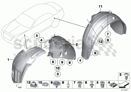 Part Diagram for Rolls Royce 51 71 7201177