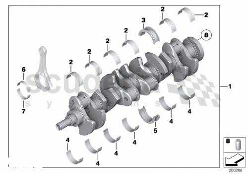 Part Diagram for Rolls Royce 11 21 2158072