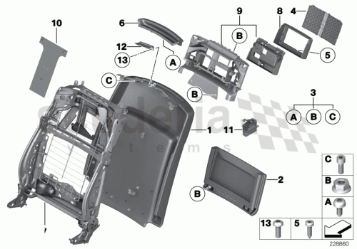 Part Diagram for Rolls Royce 52 10 7123556