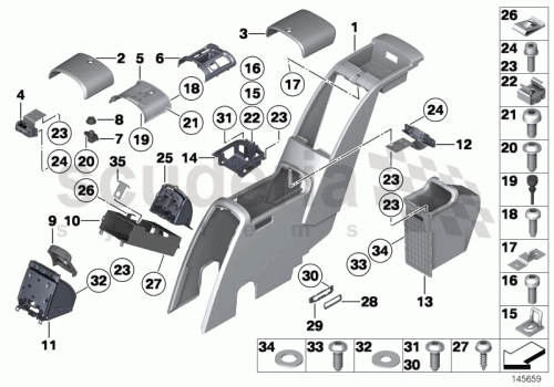 Part Diagram for Rolls Royce 51 41 7001470