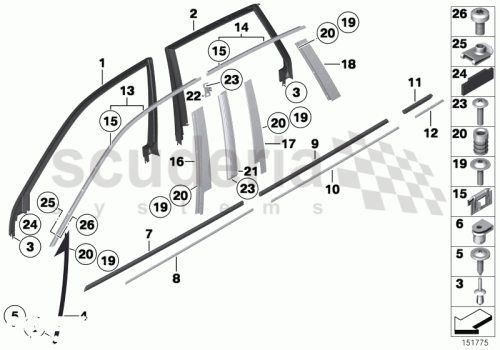 Part Diagram for Rolls Royce 51 33 7040239