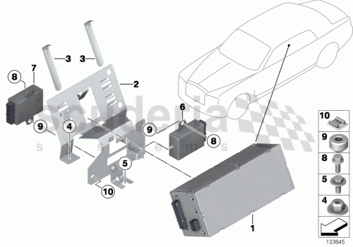 Part Diagram for Rolls Royce 61 35 0427444