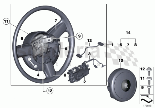 Part Diagram for Rolls Royce 32 30 6754624