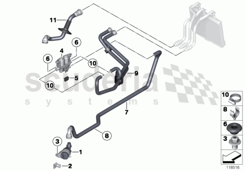 Part Diagram for Rolls Royce 64 21 0010707