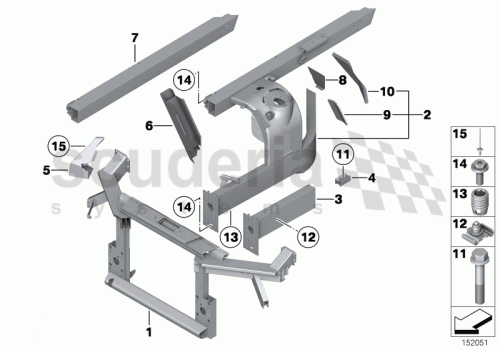Part Diagram for Rolls Royce 41 11 7079538