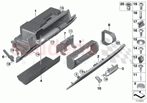 Part Diagram for Rolls Royce 51165A068C5