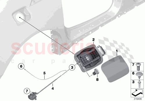 Part Diagram for Rolls Royce 67116985881