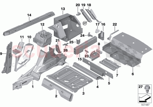 Part Diagram for Rolls Royce 41007930915