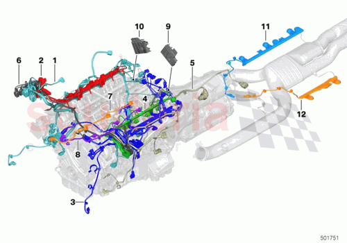 Part Diagram for Rolls Royce 12519485088