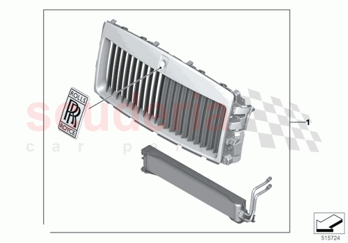 Part Diagram for Rolls Royce 51135A49853
