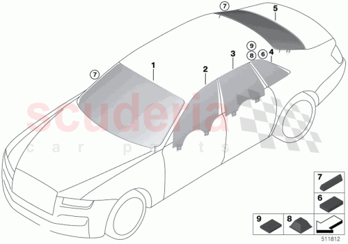 Part Diagram for Rolls Royce 51317495680