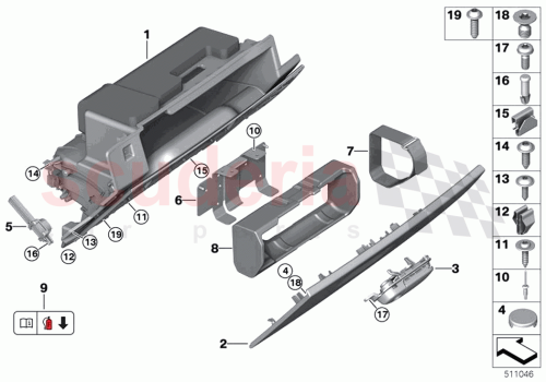 Part Diagram for Rolls Royce 51165A0E744