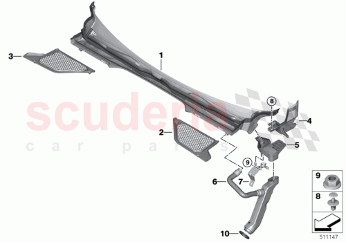 Part Diagram for Rolls Royce 51717495535