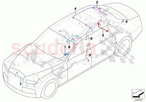 Part Diagram for Rolls Royce 61129442847