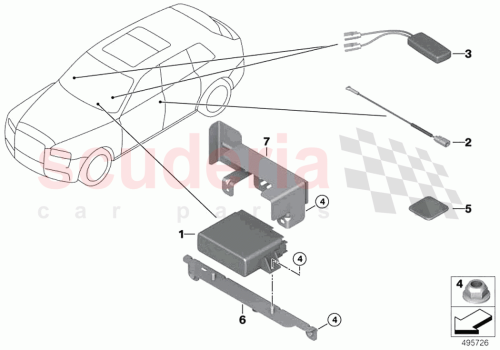 Part Diagram for Rolls Royce 65206997452
