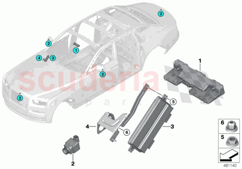 Part Diagram for Rolls Royce 66515A18E01