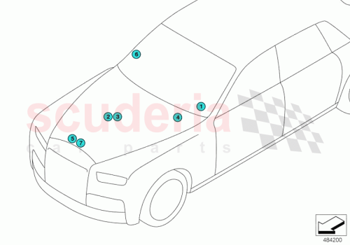 Part Diagram for Rolls Royce 12 14 5A6A301