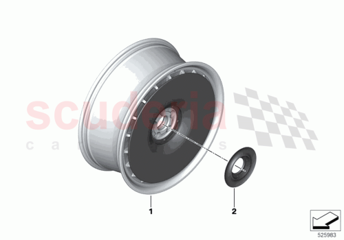 Part Diagram for Rolls Royce 36116898009