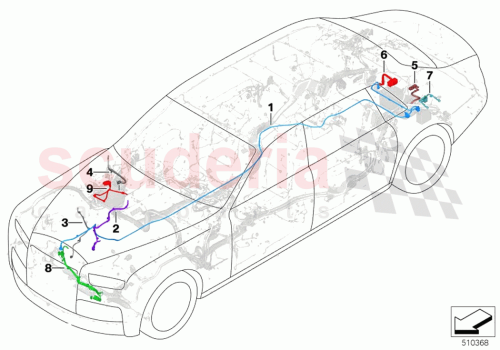 Part Diagram for Rolls Royce 61128715987