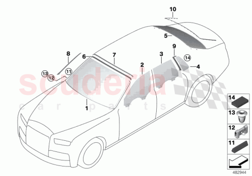Part Diagram for Rolls Royce 51315A404A0