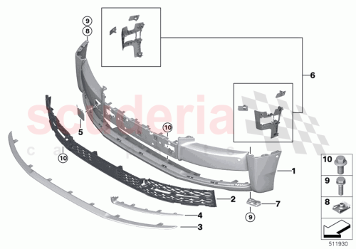 Part Diagram for Rolls Royce 51119854569